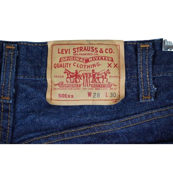 Vintage Levis 501xx Jeans Button Fly Jeans Levi Strauss Tagged 28 x 30 Actual 27 - Picture 7 of 15